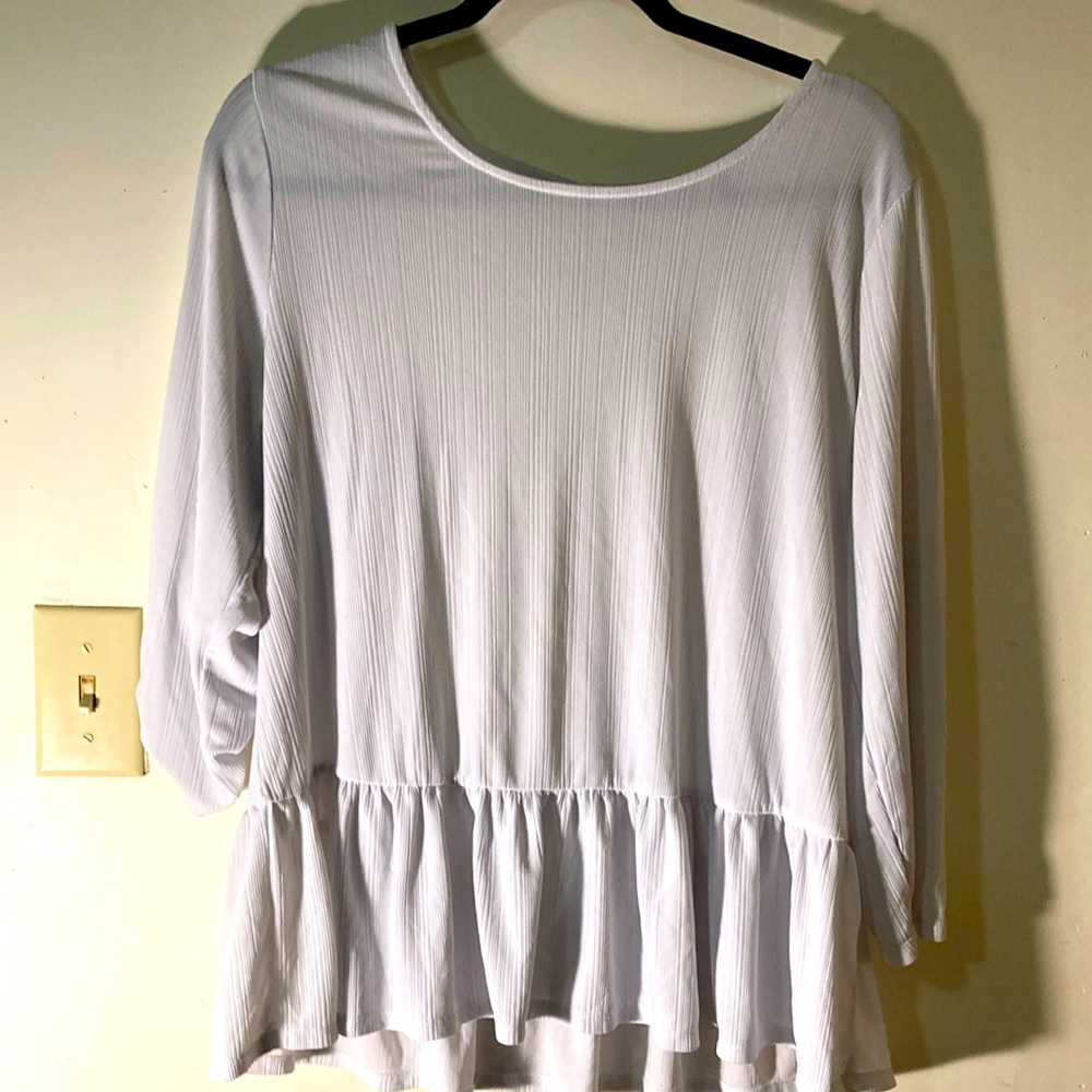Women's XL Apt 9  White Peplum Top